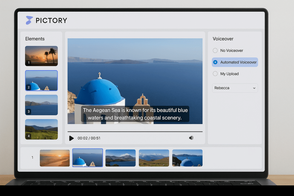 AI Tools for YouTubers creating video from script in Pictory