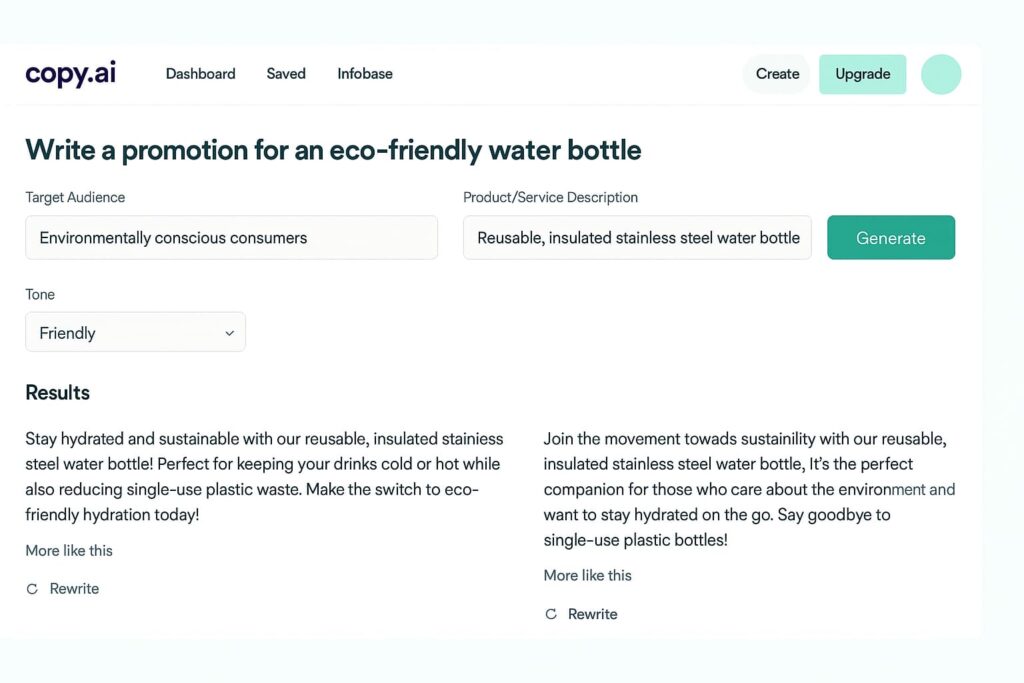 Copy.ai tool being used to create content faster for digital creators

