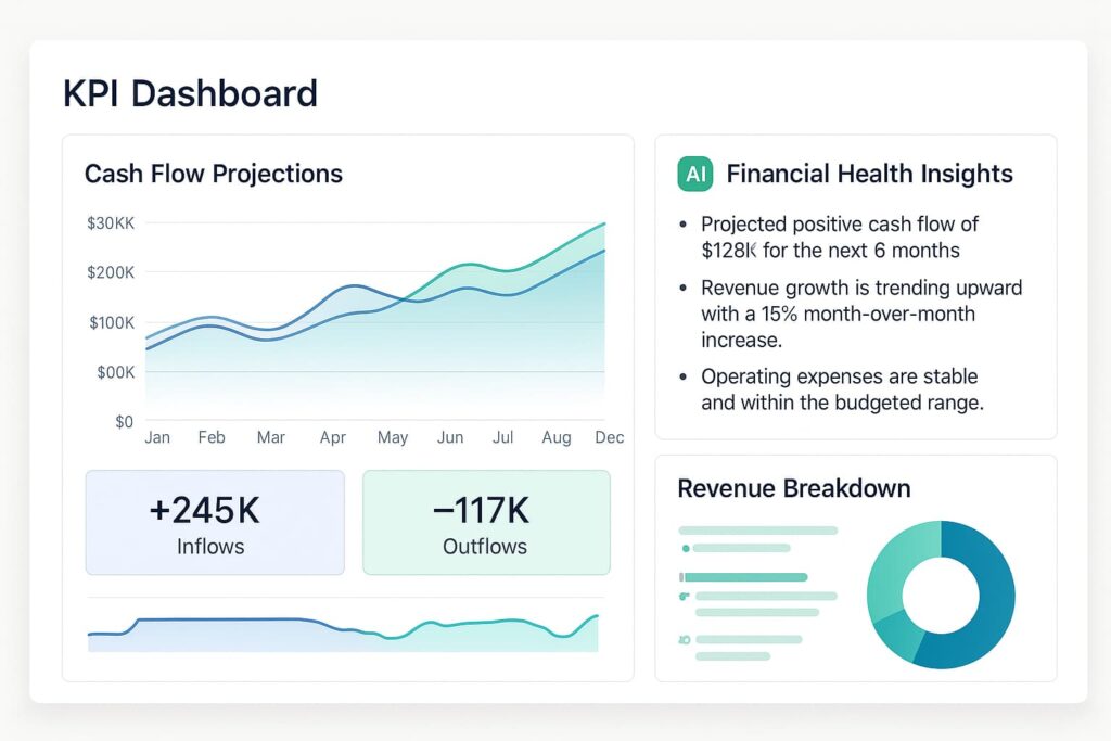 Fathom simplifies reporting with automated KPI dashboards powered by ai tools for financial forecasting.