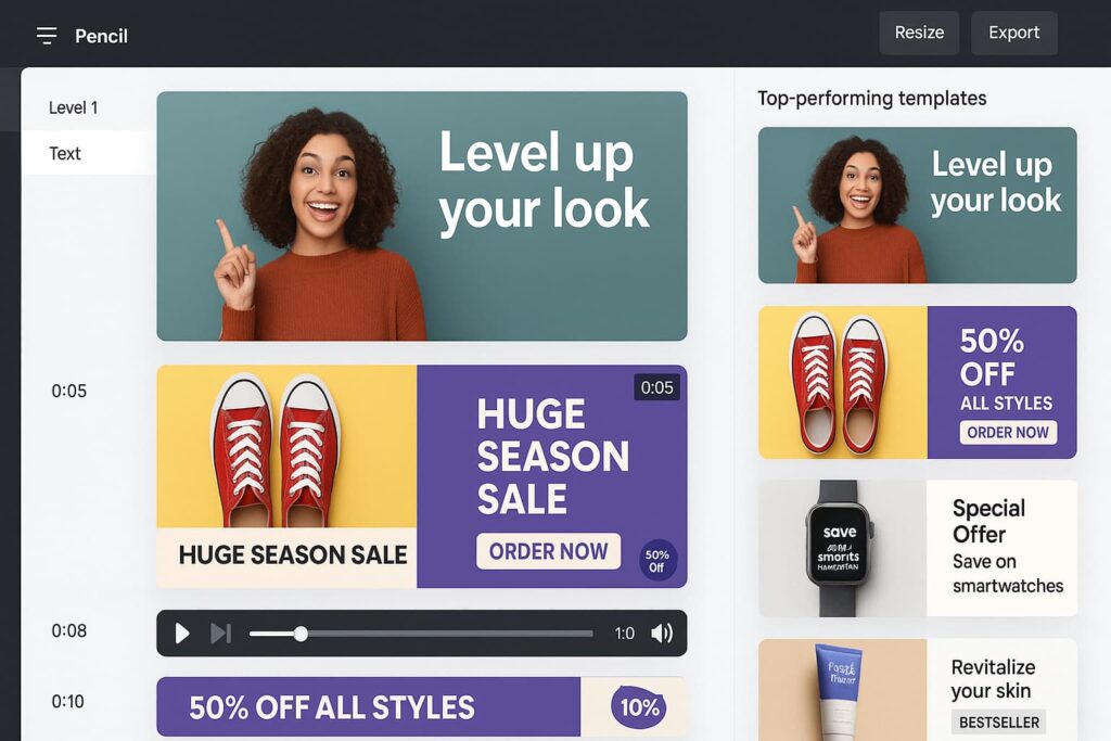 Pencil helps build high-converting videos using ai tools for winning ad campaigns in 2025 based on top performers.
