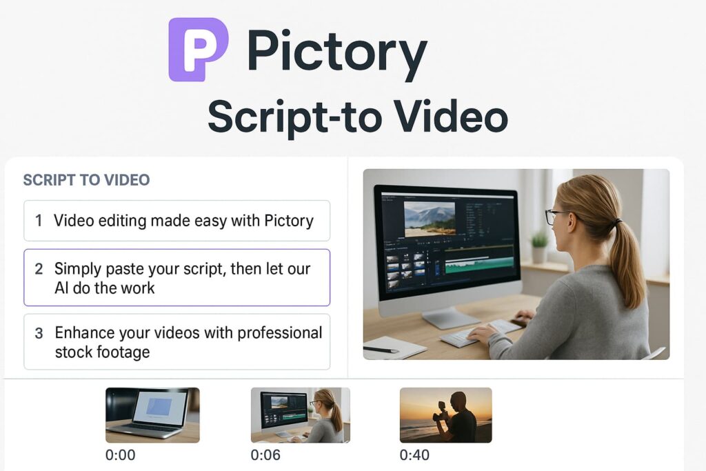 Pictory enables ai tools for youtube growth by converting scripts into SEO-ready videos.