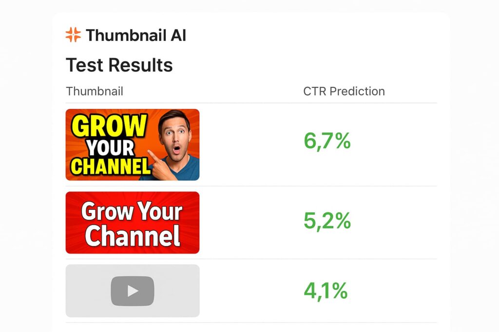 Thumbnail AI improves click-through rate predictions using ai tools for youtube growth.