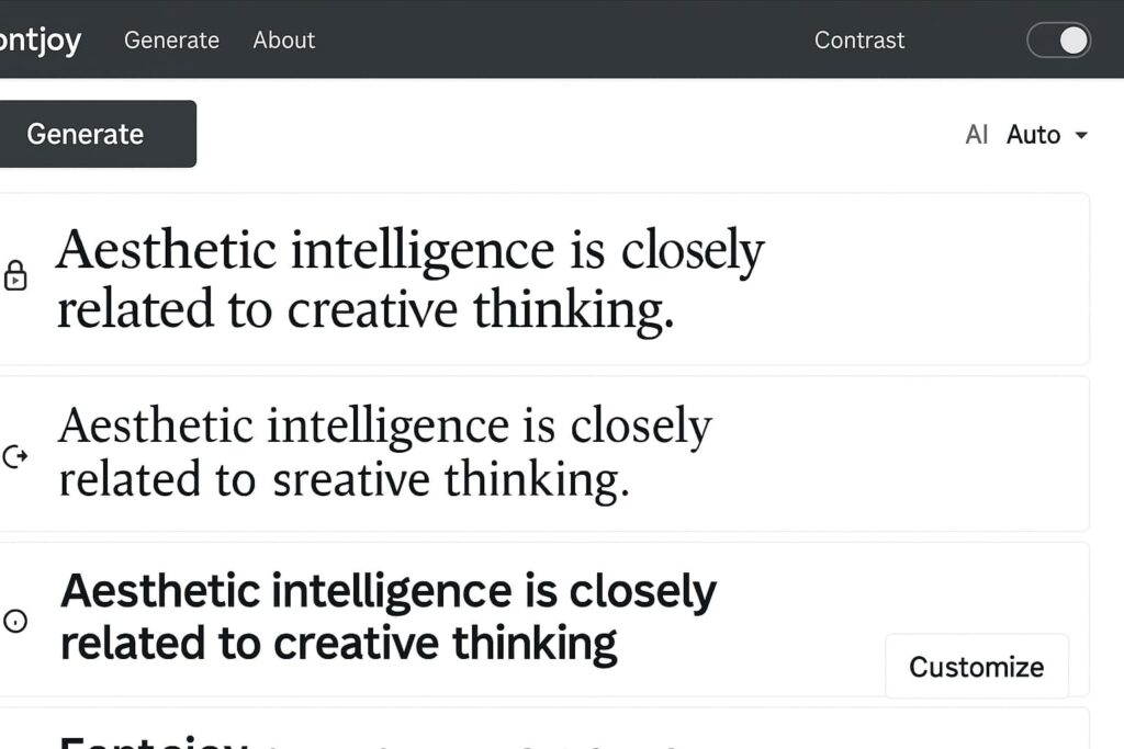 Fontjoy simplifies typography pairing, making it one of the best AI tools for designers dealing with web fonts.