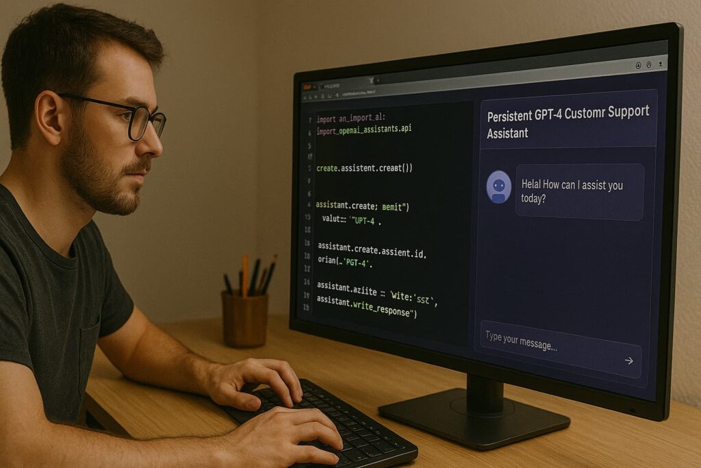 Custom CRM assistant built using OpenAI Assistants API, illustrating enterprise use of the best LLM agent tools you should know in 2025
